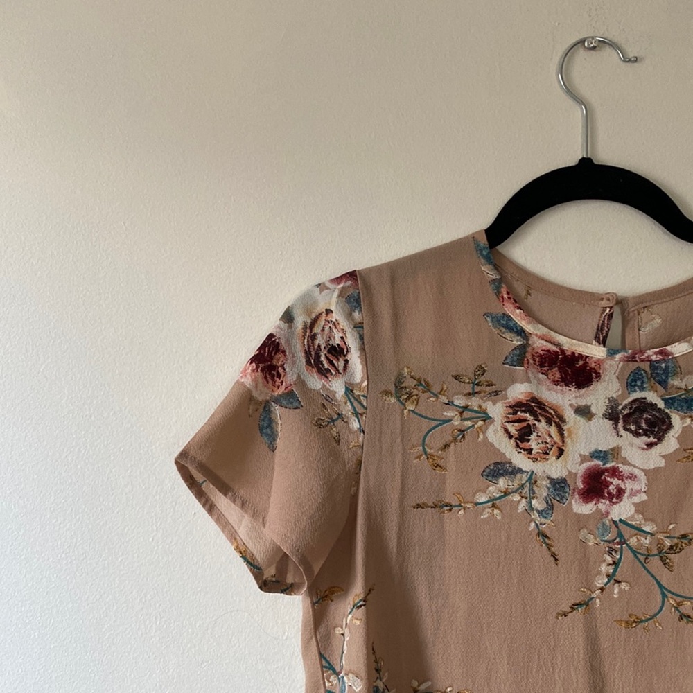 Floral Beige Blouse